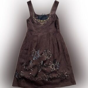 Alberto Malakai Brown Studded Dress